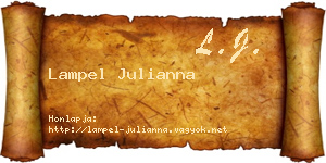 Lampel Julianna névjegykártya